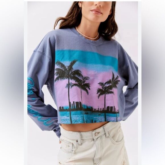 Urban Outfitters Tops - Urban Outfitters Project Social T Miami Cropped Sweatshirt S/M